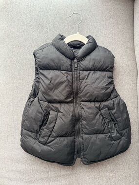 Zara Toddler Black Quilted Puffer Vest - Sleeveless Zip Front